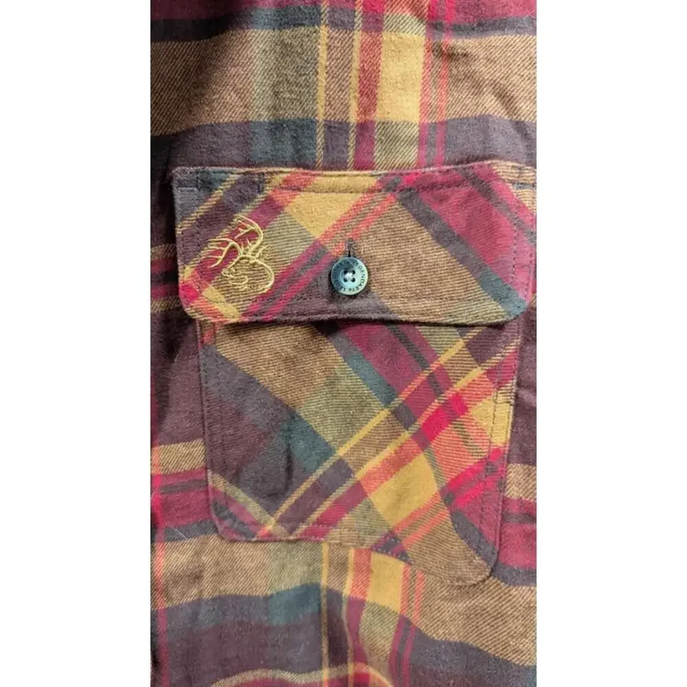 Legendary Whitetails Hooded Flannel Jacket - Men's Medium - Maple Plaid Pattern - Picture 6 of 9